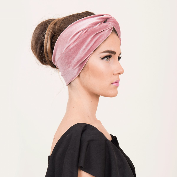 Pink velvet Headband - Black Friday, κορδέλες μαλλιών - 3