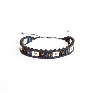 Checkers bracelet M, μακραμε βραχιολια με χαντρες & αιματιτη - ημιπολύτιμες πέτρες, chic, fashion, κερωμένα κορδόνια, μοντέρνο, γυναικεία, αιματίτης, μακραμέ, κορδόνια, χειροποίητα, χάντρες, minimal, boho, αυξομειούμενα - 4