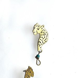 The leopard - animal print, fashion, γυναικεία, επιχρυσωμένα, ορείχαλκος, χειροποίητα, rock