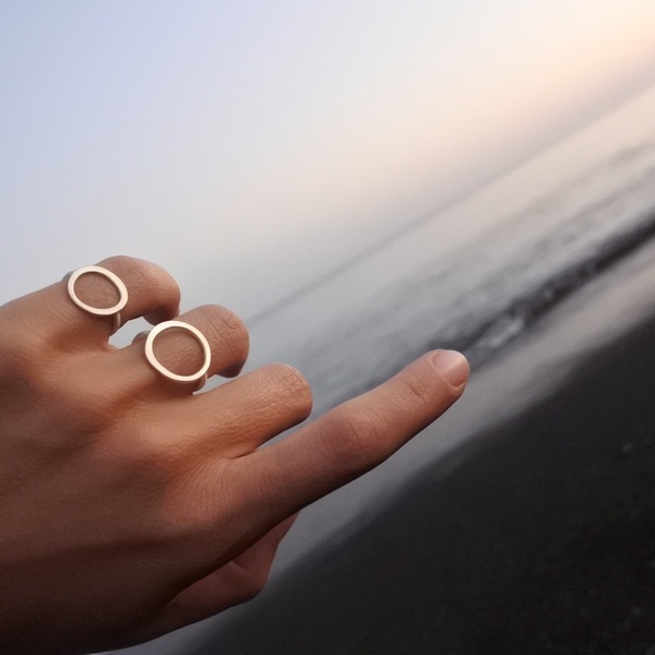 ○ circle | δαχτυλίδι από ασήμι 925 | κύκλος - ασήμι 925, χειροποίητα - 3