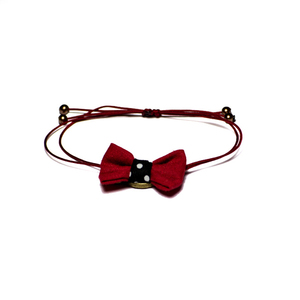Bow Bracelet - φιόγκος, ύφασμα, νήμα, κορδόνια, vintage, romantic, αυξομειούμενα, charms, φθηνά