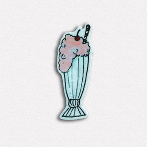 milkshake brooch - πλαστικό, χειροποίητα