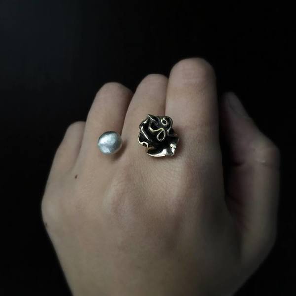 Rose | Ασημένιο κόσμημα με μπρούτζινο τριαντάφυλλο| Χειροποίητο δαχτυλίδι, αυξομειούμενο μέγεθος - statement, ασήμι, chic, fashion, charms, design, ασήμι 925, κορίτσι, τριαντάφυλλο, λουλούδια, cute, δαχτυλίδι, δαχτυλίδια, χειροποίητα, κρίκοι, φλοράλ, elegant, romantic, all day, δωράκι, ασημένια, διακριτικό, λουλούδι, βεράκια, boho, ethnic, μπρούντζος, μεγάλα, αυξομειούμενα - 4