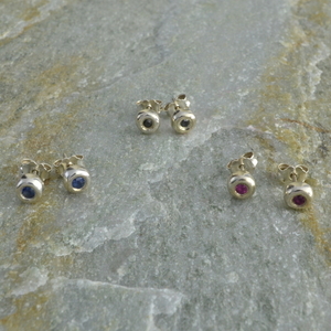 Σκουλαρίκια από Ασήμι 925° με Πολύτιμους Λίθους - chic, ασήμι 925, χειροποίητα - 2