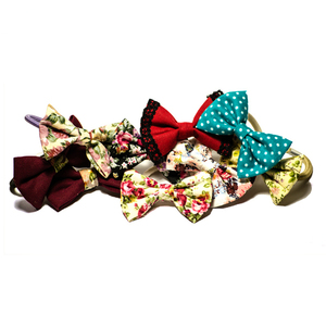 Σετ Hair Bow Floral Patterns Λαστιχάκια - ύφασμα, φιόγκος, λαστιχάκι, φλοράλ, λαστιχάκια μαλλιών