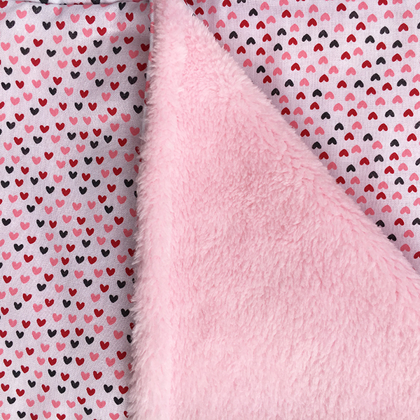 Παιδικό κουβερτάκι ροζ καρδιές - βαμβάκι, καρδιά, κορίτσι, δώρα για βάπτιση, για παιδιά, κουβέρτες - 2
