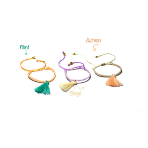 Wriggle Bracelet - charms, νήμα, με φούντες, κορδόνια, χάντρες, romantic, minimal, αυξομειούμενα, φθηνά - 2