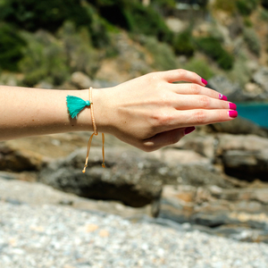 Wriggle Bracelet - charms, νήμα, με φούντες, κορδόνια, χάντρες, romantic, minimal, αυξομειούμενα, φθηνά - 3