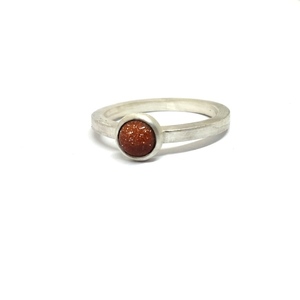 what it glows-ασημένιο δαχτυλίδι με χρυσόλιθο - ασήμι, ημιπολύτιμες πέτρες, γυναικεία, πέτρα, στρογγυλό, ασήμι 925, minimal