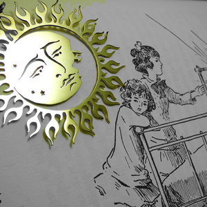 " Helios " - Μενταγιόν επίχρυσο σε σχήμα ήλιου και ημισελήνου. - chic, βραδυνά, vintage, κλασσικό, design, ιδιαίτερο, μοναδικό, μοντέρνο, γυναικεία, επιχρυσωμένα, ορείχαλκος, μακρύ, ήλιος, κορδόνια, romantic, minimal, κοντά, personalised, unisex, boho, ethnic, rock, κρεμαστά, μενταγιόν - 3