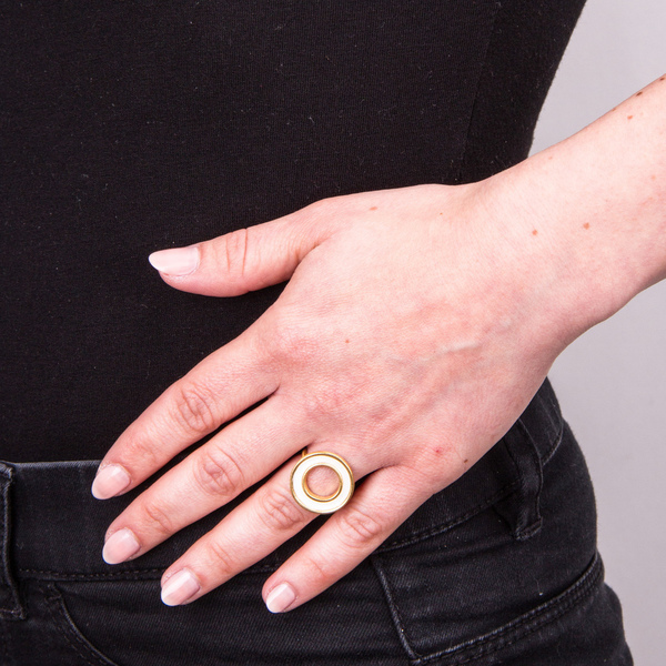 Wheel ring-Ασημένιο Δαχτυλίδι Κύκλος Με Σμάλτο - χρωματιστό, charms, επιχρυσωμένα, ασήμι 925, κύκλος, minimal, βεράκια, μεγάλα - 3