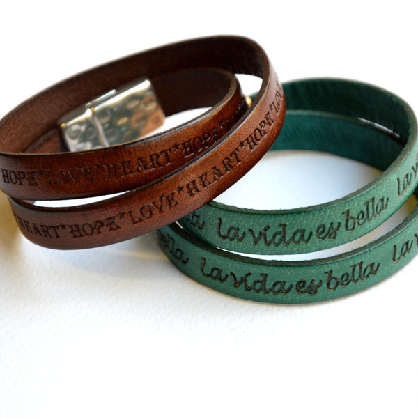 Handmade leather bracelets - δέρμα, χειροποίητα, personalised, σταθερά, πολύσειρα