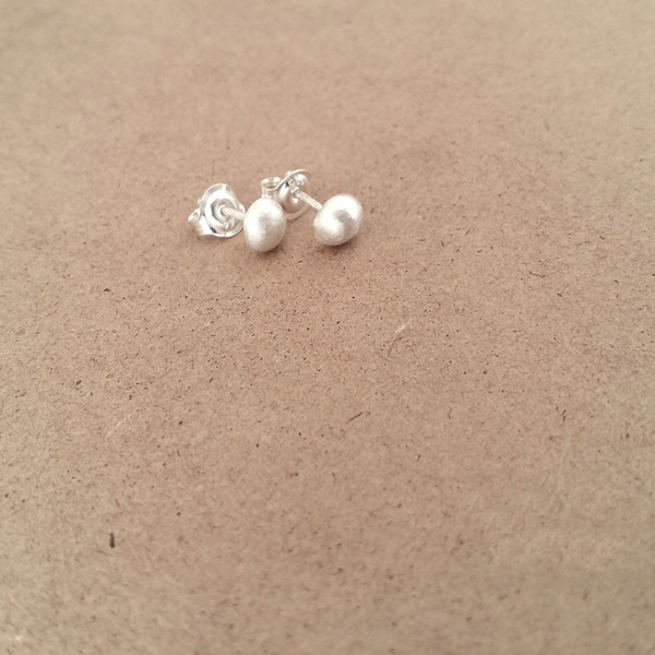 Mini drops, μίνιμαλ μικρά σκουλαρίκια καρφωτά στρογγυλές σταγόνες - γυναικεία, ασήμι 925, σκουλαρίκια, καρφωτά, μικρά - 2