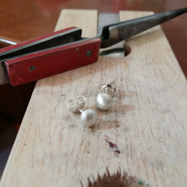 Mini drops, μίνιμαλ μικρά σκουλαρίκια καρφωτά στρογγυλές σταγόνες - γυναικεία, ασήμι 925, σκουλαρίκια, καρφωτά, μικρά - 3