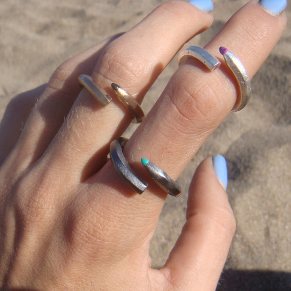 Χειροποίητο δαχτυλίδι Μολύβι - ασήμι, design, μόδα, γυναικεία, επάργυρα, χειροποίητα, μπρούντζος - 2