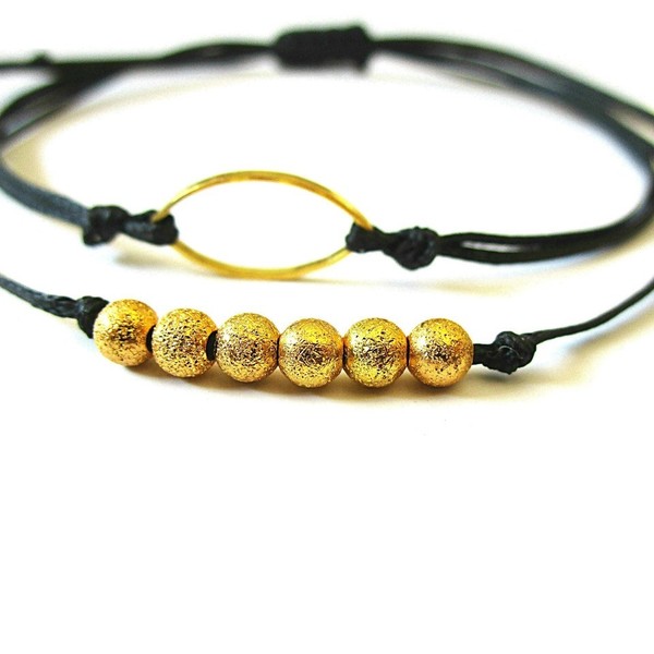 layer bracelet| χειροποιητο βραχιολι δακρυ eclipse - chic, fashion, κερωμένα κορδόνια, ιδιαίτερο, μοντέρνο, δάκρυ, μέταλλο, κορδόνια, χειροποίητα, minimal, must, ευκολοφόρετο, διαχρονικό, μπρούντζος, contemporary, πολύσειρα, νεανικό, αυξομειούμενα, φθηνά - 2