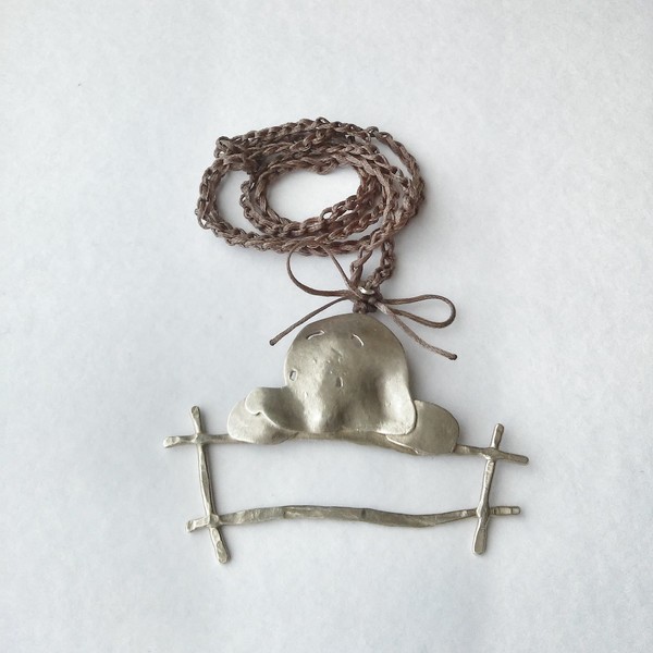 κολιέ ασήμι 925 _Humphrey elephant - ασήμι, handmade, κερωμένα κορδόνια, ζωάκι, ασήμι 925, μακρύ, χειροποίητα, romantic, μακριά