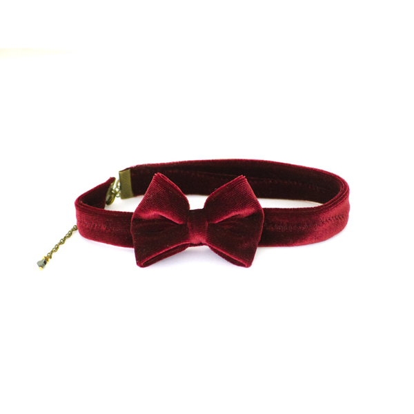 Wine Choker - βελούδο, χειροποίητα, sexy, βελούδο, ύφασμα, τσόκερ, φιόγκος, κοντά, charms