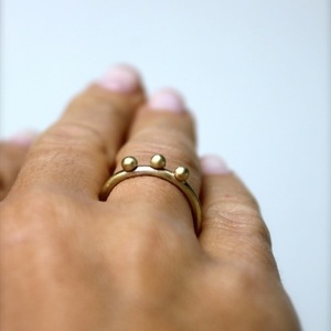 o Greek Queen Round | Δαχτυλίδι Μπρoύτζος minimal δώρο για εκείνη - δαχτυλίδι, minimal, βεράκια, μπρούντζος, σταθερά