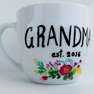 Κούπα για καφέ/τσάι για τη νεα γιαγιά - ζωγραφισμένα στο χέρι, σμάλτος, γιαγιά, πορσελάνη, δωράκι, βρεφικά, κούπες & φλυτζάνια, δώρο για τη γιαγιά
