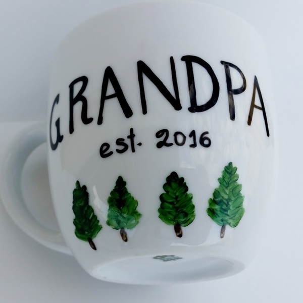 Κούπα για το νέο παππού - ζωγραφισμένα στο χέρι, σμάλτος, παππούς, πορσελάνη, δωράκι, βρεφικά, κούπες & φλυτζάνια - 3