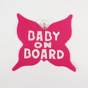 'Baby on Board' σήμα αυτοκινήτου πεταλούδα - κορίτσι, τσόχα, κουκουβάγια, χειροποίητα, βρεφικά