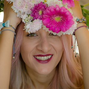 Bow Bracelets Set Floral - ημιπολύτιμες πέτρες, ημιπολύτιμες πέτρες, ύφασμα, φιόγκος, vintage, charms, νήμα, αιματίτης, βραχιόλι, βραχιόλια, κορδόνια, χειροποίητα, φλοράλ, romantic, σετ, αυξομειούμενα, σετ κοσμημάτων - 5