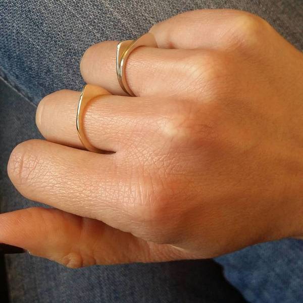 _flat ring-χειροποίητο μίνιμαλ δαχτυλίδι - chic, handmade, μοντέρνο, αλπακάς, δαχτυλίδι, χειροποίητα, minimal, βεράκια, μικρά, casual, rock, μπρούντζος, φλατ, φθηνά - 4