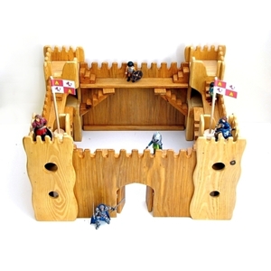 Χειροποίητο ξύλινο κάστρο - ξύλο, παιχνίδι, ξύλινα παιχνίδια - 3