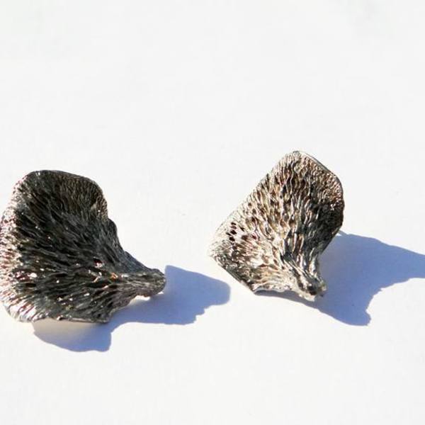 Ασημένια σκουλαρίκια μανιτάρια πλευρώτους - ασήμι 925, ξεχωριστό