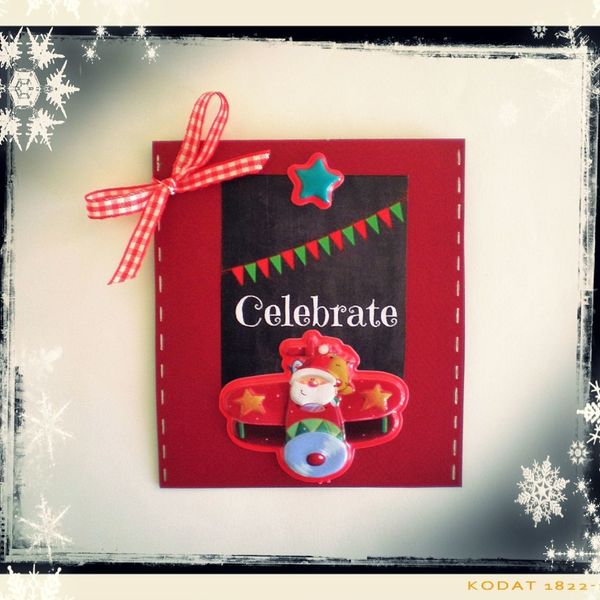 Christmas Greeting Card - κορδέλα, χαρτί, χειροποίητα - 2