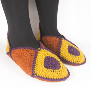 Χειροποίητα crochet τερλίκια με ρόμβους SAFFRON - πλεκτό, σπίτι, crochet, βελονάκι, ακρυλικό, χειροποίητα, δώρα για γυναίκες - 2