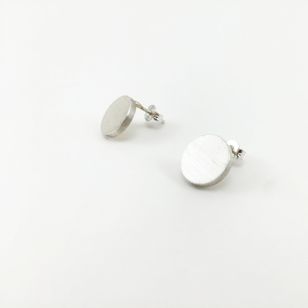 Minimal Shapes - Σκουλαρίκια (Διάμετρος 1.15cm) - ασήμι, στρογγυλό, ασήμι 925, σκουλαρίκια, χειροποίητα, minimal, ασημένια