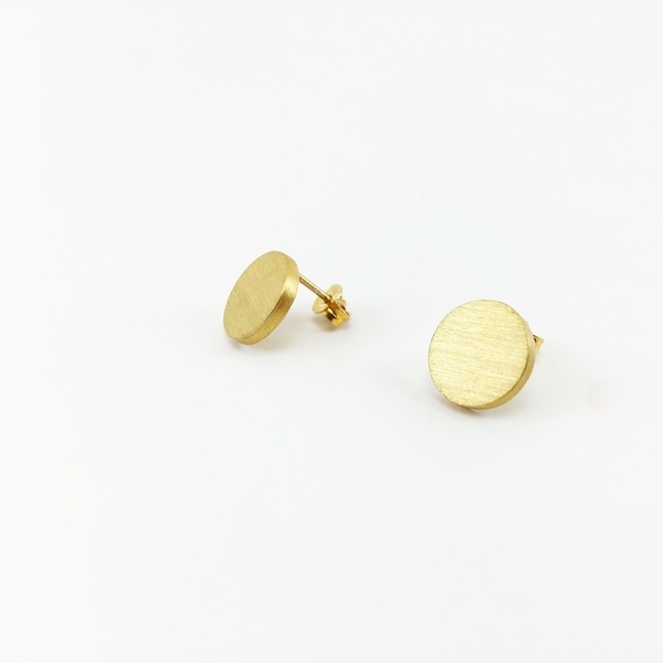 Minimal Shapes - Σκουλαρίκια (Διάμετρος 1.15cm) - ασήμι, επιχρυσωμένα, επιχρυσωμένα, ασήμι 925, σκουλαρίκια, γεωμετρικά σχέδια, χειροποίητα, minimal, ασημένια
