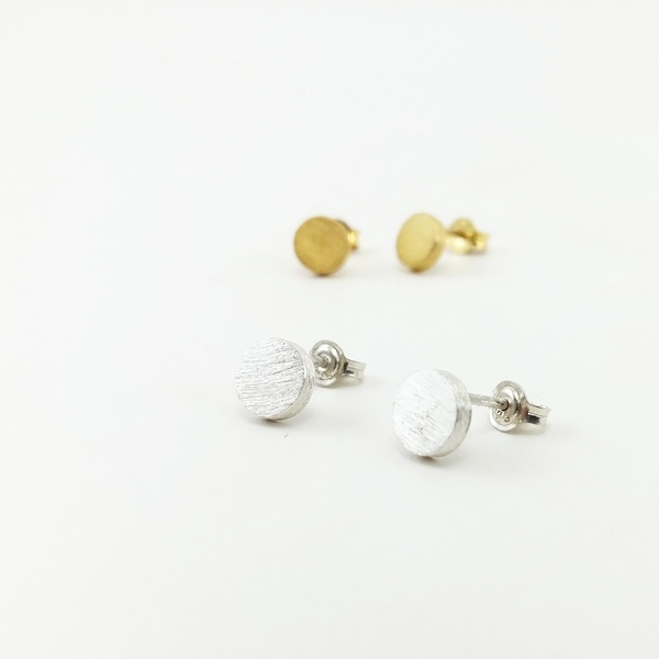 Minimal Shapes - Σκουλαρίκια (diameter 0,7 cm) - ασήμι, ασήμι 925, mini, σκουλαρίκια, χειροποίητα, minimal - 2