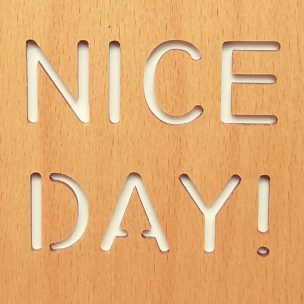 Ξύλινο Κάδρο "Have a nice day!" - handmade, διακοσμητικό, ξύλο, πίνακες & κάδρα, δώρο, διακόσμηση, χειροποίητα, δωράκι, είδη διακόσμησης, είδη δώρου, ξύλινο - 2