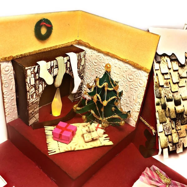 Χριστουγεννιάτικο σπίτι φωτιζόμενο - κορδέλα, διακοσμητικό, πλαστικό, χαρτί, δώρο, σπίτι, κουτί, δωμάτιο, σπιτάκι, δωράκι, είδη δώρου, χριστουγεννιάτικο, χριστουγεννιάτικο δέντρο, διακοσμητικά, μπάλες - 3