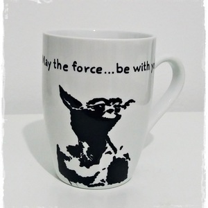 Κούπα "May the force...." - ζωγραφισμένα στο χέρι, ιδιαίτερο, μοναδικό, χειροποίητα, πορσελάνη, δωράκι, personalised, κούπες & φλυτζάνια, πρωτότυπα δώρα