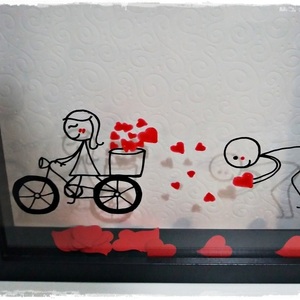 NEW!!!Κάδρο "love...collection" - ξύλο, γυαλί, ιδιαίτερο, επιτοίχιο, αγάπη, πρωτότυπο, χειροποίητα, δώρα γάμου, γάμου, δωράκι, personalised - 5
