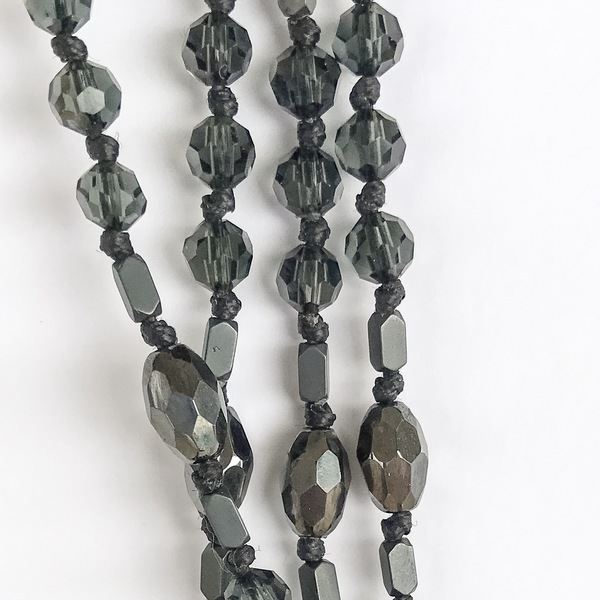 Tree of Life steel pendant - κερωμένα κορδόνια, μοναδικό, μοντέρνο, κρύσταλλα, μακρύ, αιματίτης, κολιέ, χειροποίητα, must αξεσουάρ, ατσάλι - 4