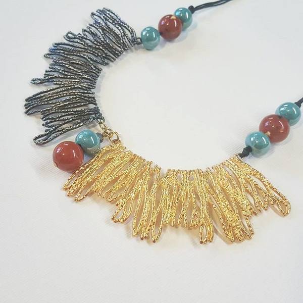 LARA ART Double Coral necklace - 2