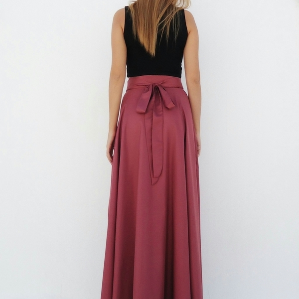 "Tinky" Maxi μαύρη κλος φούστα - maxi - 5