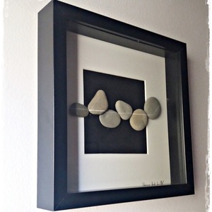NEW!!! Κάδρο Stone Art "...Wishing Rocks" - διακοσμητικό, ξύλο, ιδιαίτερο, μοναδικό, μοντέρνο, πίνακες & κάδρα, επιτοίχιο, διακόσμηση, πρωτότυπο, χειροποίητα, δώρα γάμου, δωράκι, 3d, minimal - 3