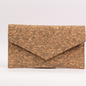 Φάκελος Φελλός "Woody Cork Clutch" - βαμβάκι, μοναδικό, μοντέρνο, γυναικεία, φάκελοι, χειροποίητα, minimal, φελλός, χειρός, βραδινές, φθηνές - 2