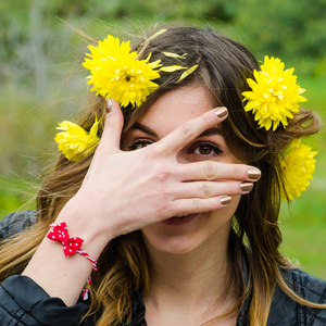 March Red Polka Bow - ύφασμα, βαμβάκι, φιόγκος, ιδιαίτερο, γυναικεία, πουά, μάρτης, χειροποίητα, romantic, μαρτάκια - 3
