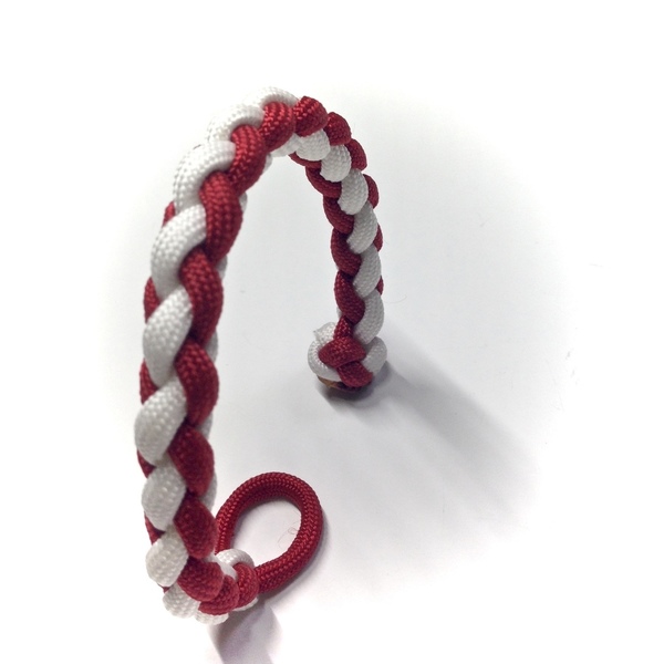 4-strand braid March bracelet - κορδόνια, minimal, unisex, σταθερά - 2