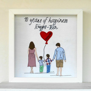 Custom made κάδρο family - μαλλί, μετάξι, βαμβάκι, κεντητά, πίνακες & κάδρα, πρωτότυπο, χειροποίητα, personalised, δώρα αγίου βαλεντίνου - 2