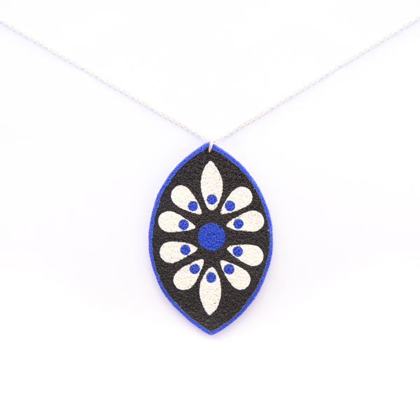 "Circi" - unique fully handmade pendant - χειροποίητα, γυναικεία, μοναδικό, μοντέρνο, γεωμετρικά σχέδια, καλοκαιρινό, ξεχωριστό, αξεσουάρ, handmade, fashion, κρεμαστά, πηλός, ασήμι 925, αλυσίδες