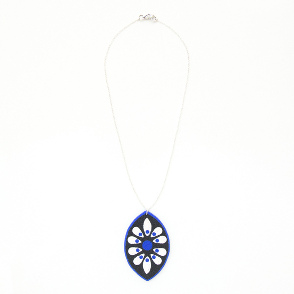 "Circi" - unique fully handmade pendant - χειροποίητα, γυναικεία, μοναδικό, μοντέρνο, γεωμετρικά σχέδια, καλοκαιρινό, ξεχωριστό, αξεσουάρ, handmade, fashion, κρεμαστά, πηλός, ασήμι 925, αλυσίδες - 2