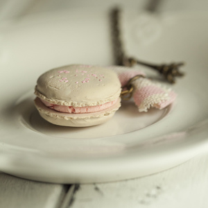 Κολιέ Μακαρόν (Macaron) - πηλός, cute, romantic, δώρα για γυναίκες - 2
